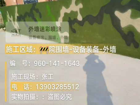 阿里 迷彩漆喷涂价格（按平方米计费）